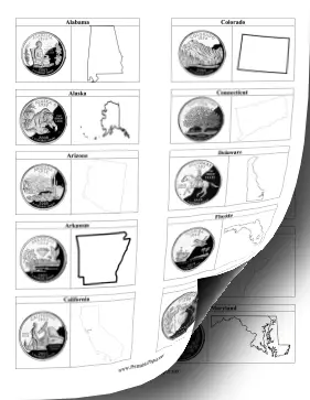 Printable State Quarter Comparison