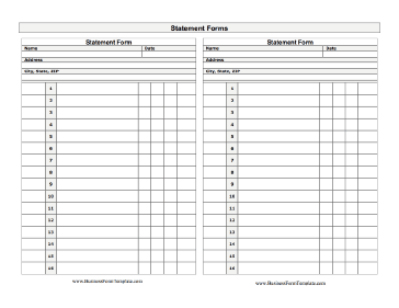 Statement Form