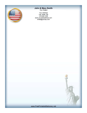 Statue Of Liberty stationery design