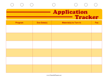 Student Planner — Application Tracker