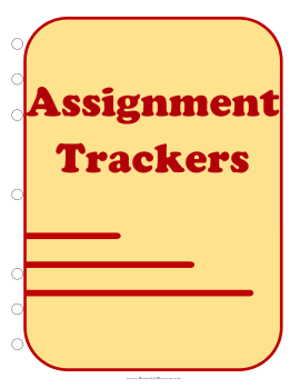 Student — Assignment Trackers (cover page)