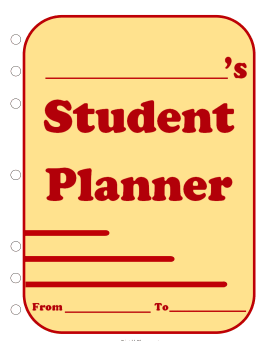 Student Planner — Cover Page