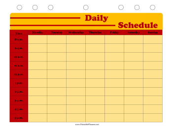 Student Planner — Daily Schedule