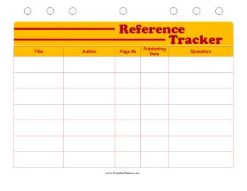 Student Planner — Reference Tracker