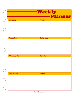 Student Planner — Weekly Calendar