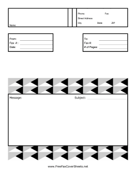 Stylish Triangles fax cover sheet