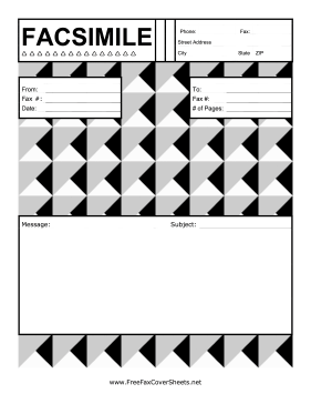 Stylish Triangles fax cover sheet