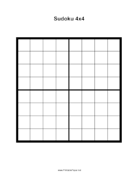 Printable Sudoku Grid 4x5