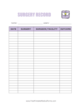 Surgery Tracker