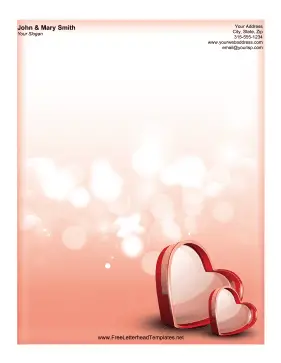 Sweet Hearts Valentine Letterhead