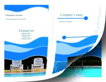 Printable Swimming Pool Brochure-Bifold