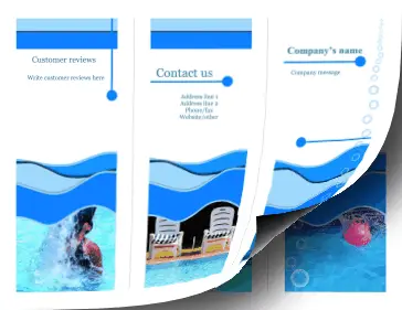 Printable Swimming Pool Brochure-Trifold