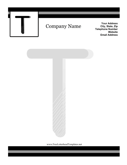 T Monogram Letterhead