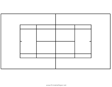 Printable Tennis Court Diagram