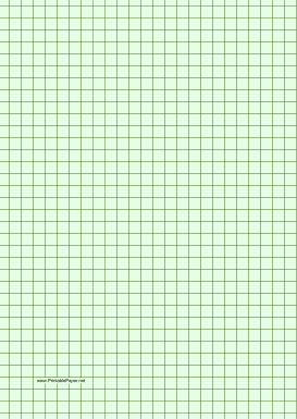 Printable Graph Paper - Light Green - Three Quarter Inch Grid - A4