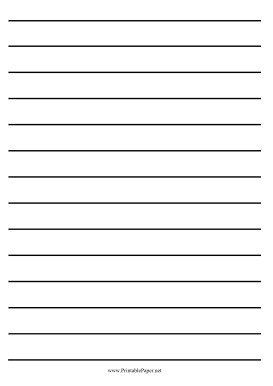 Printable Low Vision Writing Paper - Three Quarter Inch - A4