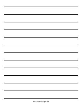 Printable Low Vision Writing Paper - Three Quarter Inch - Letter