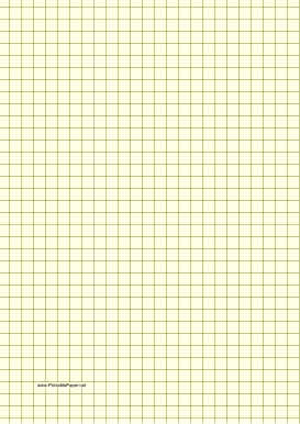 Printable Graph Paper - Light Yellow - Three Quarter Inch Grid - A4