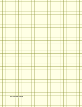 Printable Graph Paper - Light Yellow - Three Quarter Inch Grid