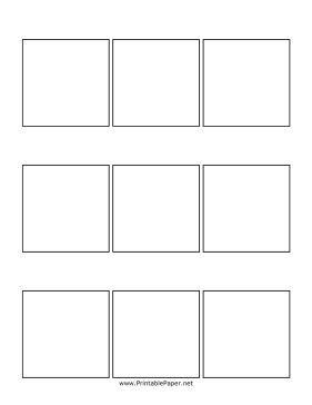 Printable Three Panel Comic Page