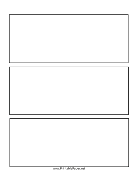 Printable Three Row Comic Page