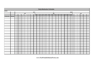 Daily Medication Schedule - Detailed