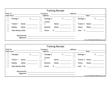 Training Receipt