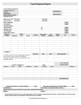 Travel Expense Report