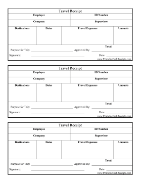 Travel Receipts