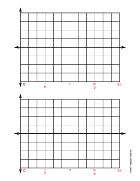 Printable Trigonometry Paper - 2 Quadrants