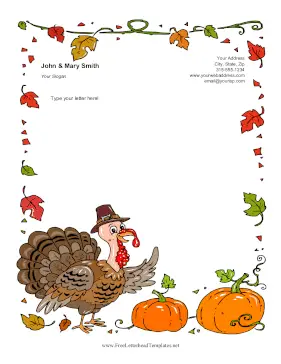 Turkey And Pumpkins