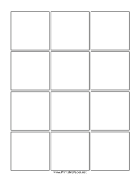 Printable Twelve Box Comic Page