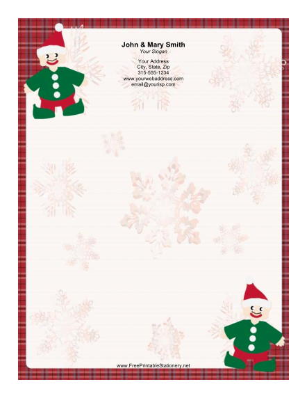 Two Elves stationery design