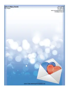 Two Hearts Envelope Letterhead