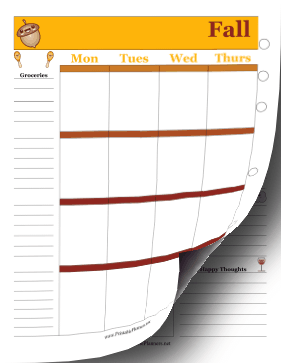 Two Page Fall Planner