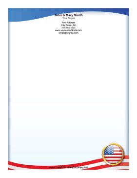 USA Flag stationery design