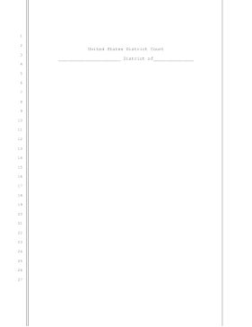 US District Court Pleading Paper Continuous Numbering