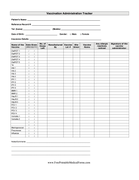 Vaccination Administration Recrd