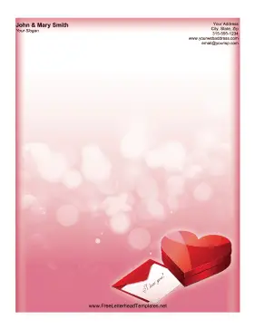 Valentine Card Letterhead