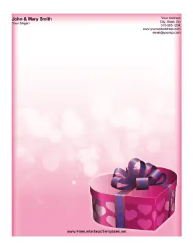 Valentine Gift Box Letterhead