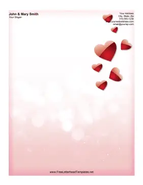 Valentine Hearts Letterhead