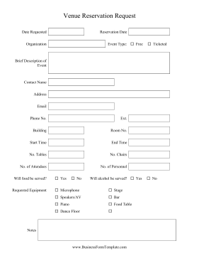 Venue Reservation Request