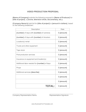 Video Production Proposal