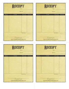 Vintage Receipts