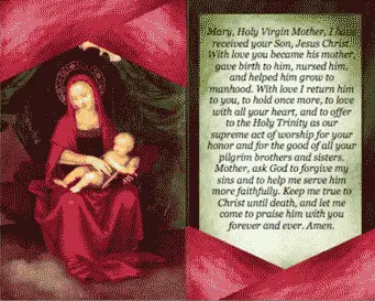 Virgin Mary Holy Card (2 per page)