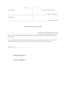 Waiver Of Trial By Jury