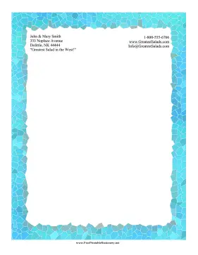 Water Mosaic Stationery stationery design