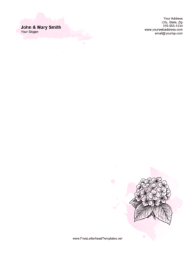 Watercolor Bouquet Letterhead