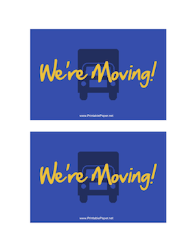 Printable We're Moving Postcard