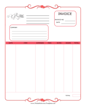 Wedding Invoice Template